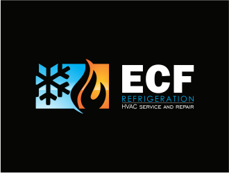 ECF REFRIGERATION logo design by up2date