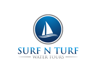 surf n turf water tours  logo design by rief