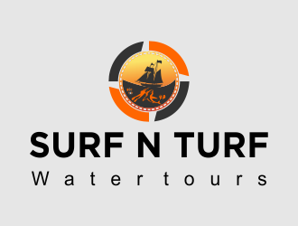 surf n turf water tours  logo design by fasto99