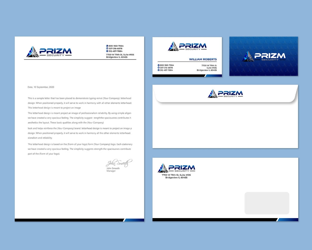 Prizm Security logo design by Boomstudioz