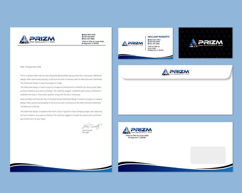 Prizm Security logo design by Boomstudioz