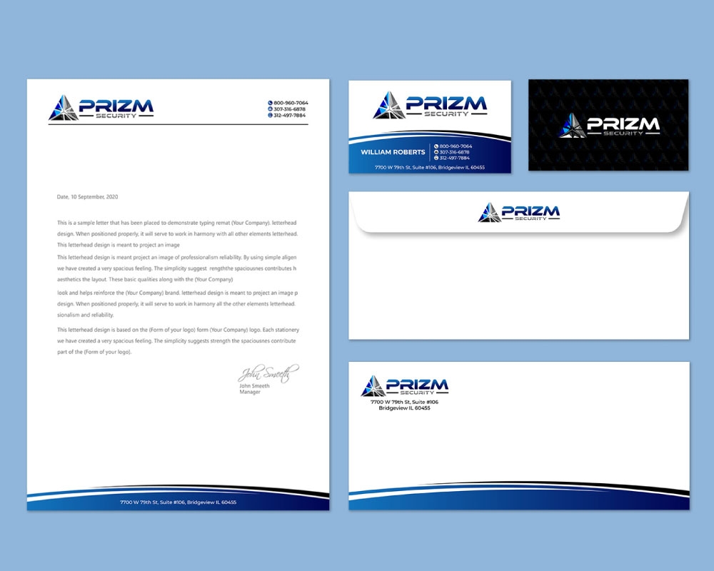 Prizm Security logo design by Boomstudioz