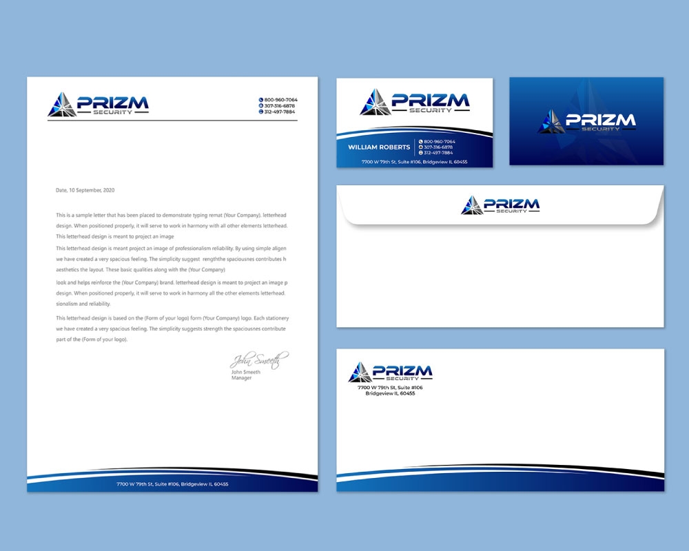 Prizm Security logo design by Boomstudioz