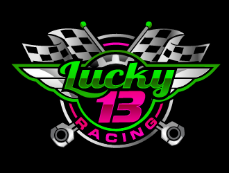 Lucky 13 Racing logo design by THOR_