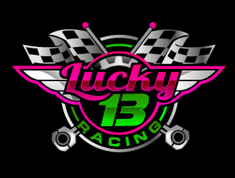 Lucky 13 Racing logo design by THOR_