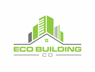 eco building co logo design by bombers