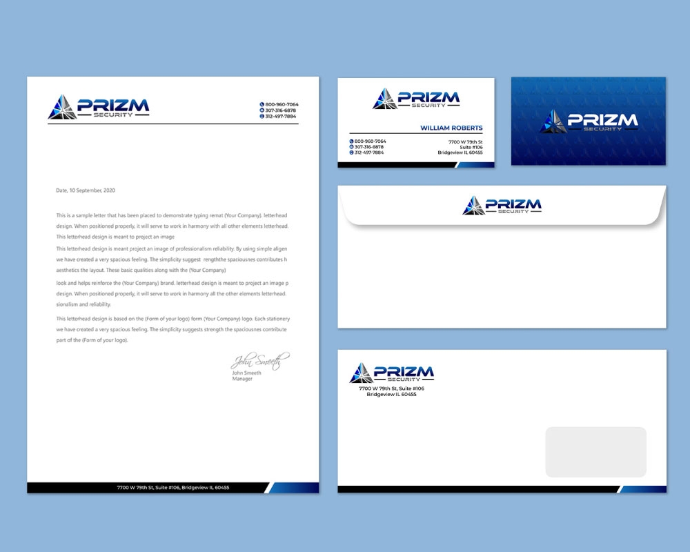 Prizm Security logo design by Boomstudioz