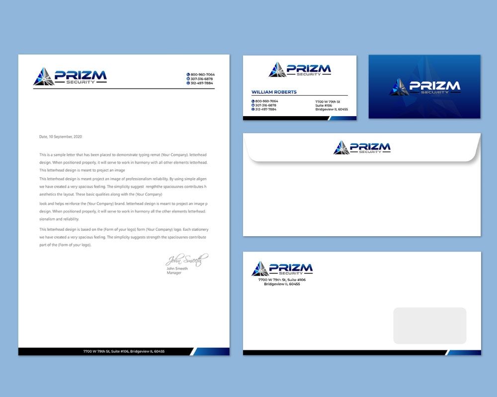 Prizm Security logo design by Boomstudioz