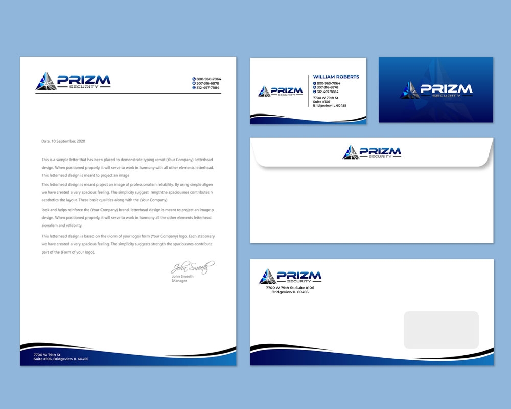 Prizm Security logo design by Boomstudioz