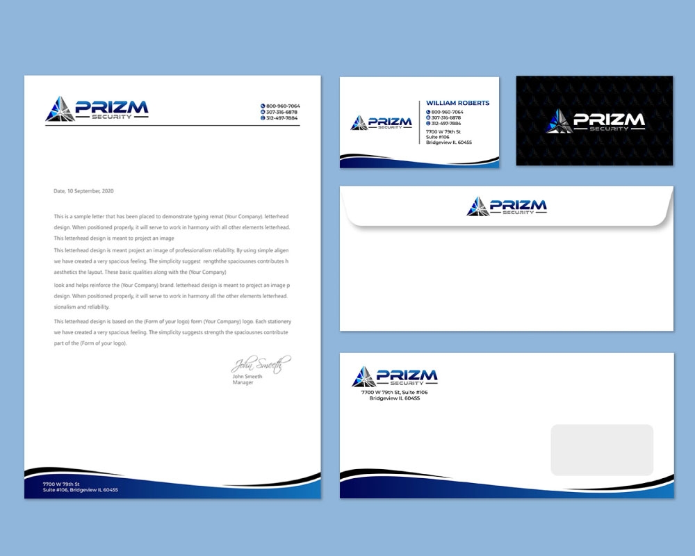 Prizm Security logo design by Boomstudioz