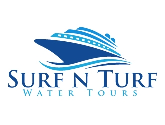 surf n turf water tours  logo design by AamirKhan