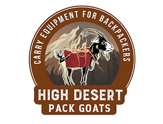High Desert Pack Goats logo design by PrimalGraphics