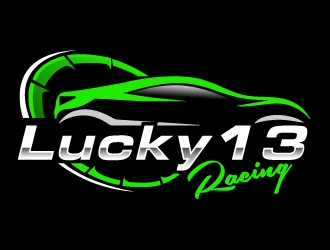 Lucky 13 Racing logo design by AamirKhan