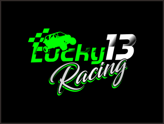 Lucky 13 Racing logo design by giphone