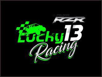 Lucky 13 Racing logo design by giphone
