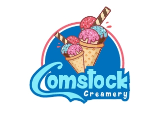 Comstock Creamery logo design by shravya