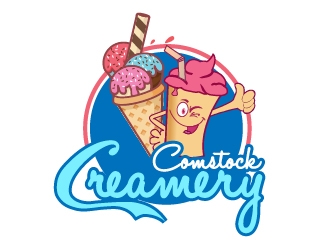 Comstock Creamery logo design by shravya