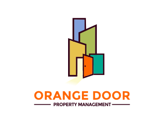 Orange Door Property Management  logo design by aldesign