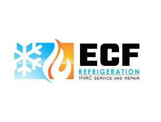 ECF REFRIGERATION logo design by up2date