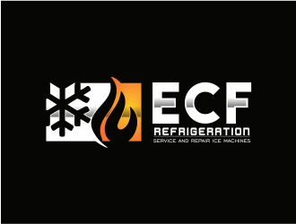 ECF REFRIGERATION logo design by up2date