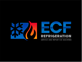 ECF REFRIGERATION logo design by up2date