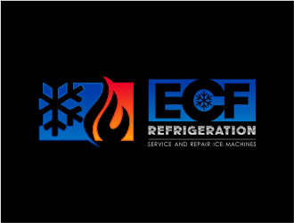 ECF REFRIGERATION logo design by up2date