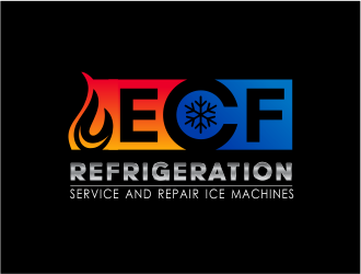 ECF REFRIGERATION logo design by up2date