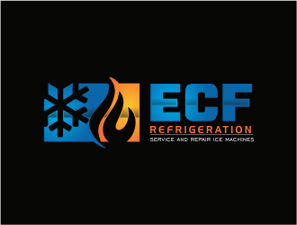 ECF REFRIGERATION logo design by up2date
