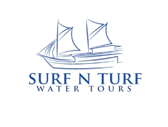 surf n turf water tours  logo design by AamirKhan