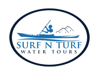 surf n turf water tours  logo design by AamirKhan