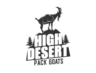 High Desert Pack Goats logo design by Krafty