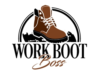 Work Boot Boss logo design by LogOExperT