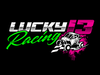 Lucky 13 Racing logo design by Cekot_Art