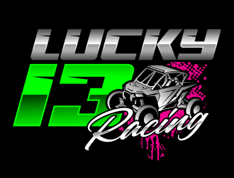 Lucky 13 Racing logo design by Cekot_Art