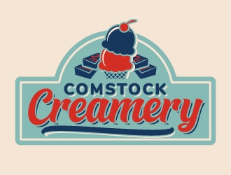 Comstock Creamery logo design by LogOExperT