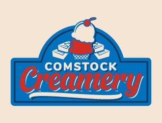 Comstock Creamery logo design by LogOExperT