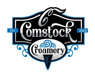 Comstock Creamery logo design by REDCROW