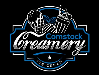 Comstock Creamery logo design by MAXR
