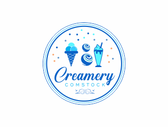Comstock Creamery logo design by up2date