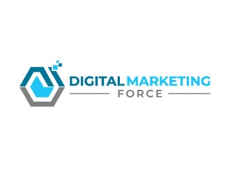 Digital Marketing Force logo design by pixalrahul