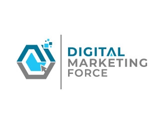 Digital Marketing Force logo design by pixalrahul