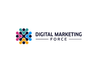 Digital Marketing Force logo design by nehel