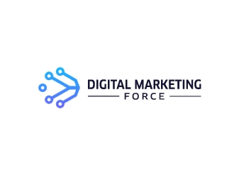 Digital Marketing Force logo design by nehel