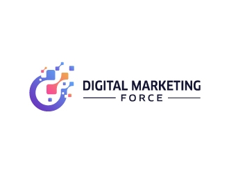 Digital Marketing Force logo design by nehel