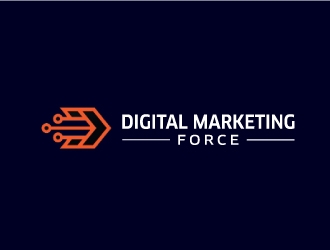 Digital Marketing Force logo design by nehel