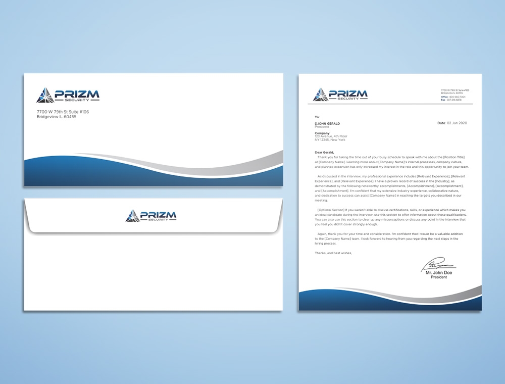 Prizm Security logo design by Kindo