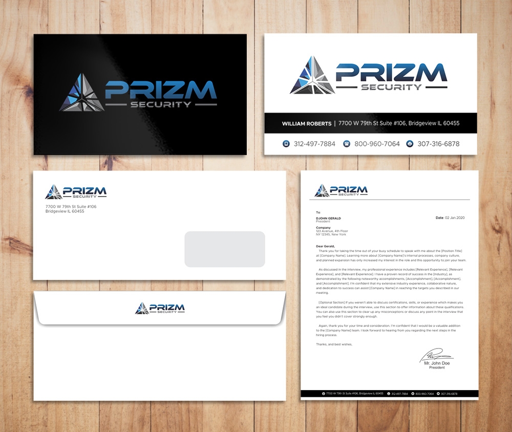 Prizm Security logo design by Kindo