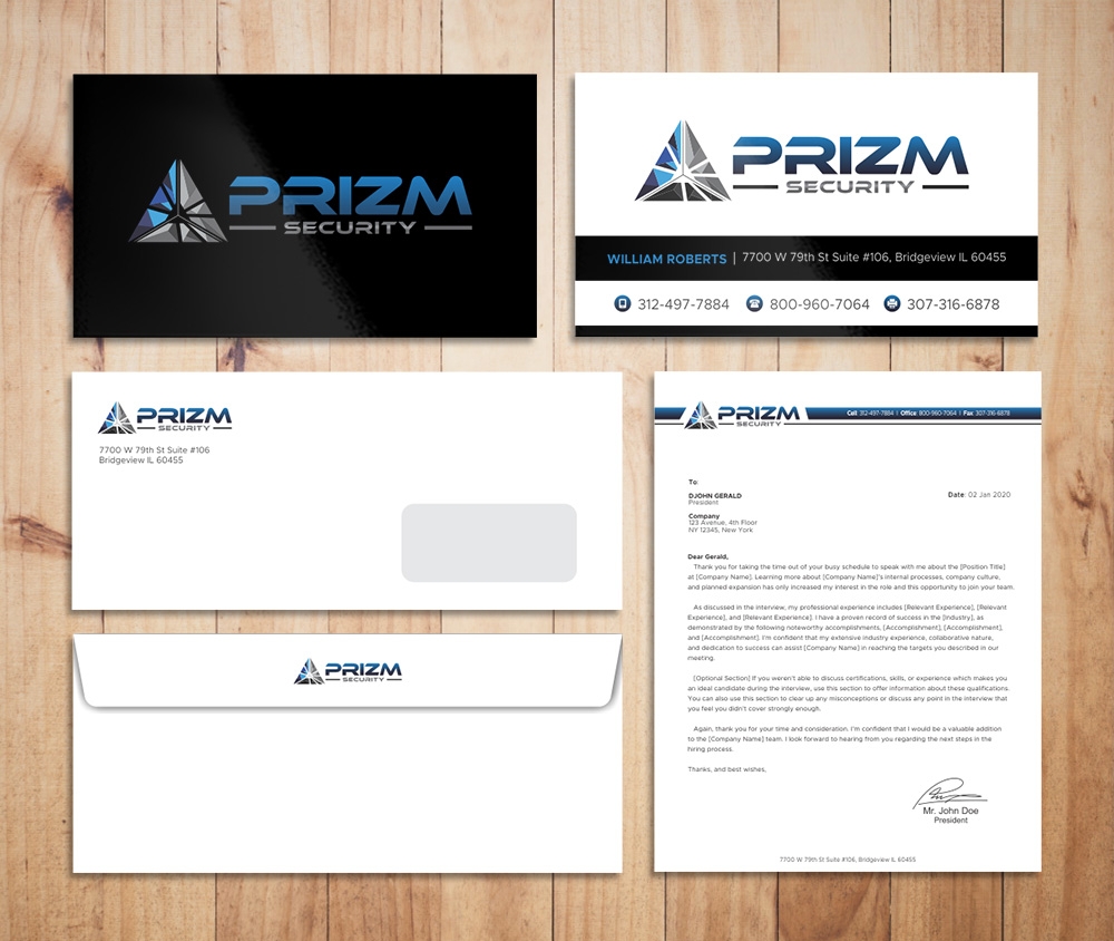 Prizm Security logo design by Kindo