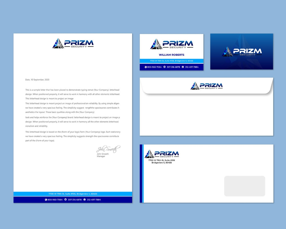 Prizm Security logo design by Boomstudioz