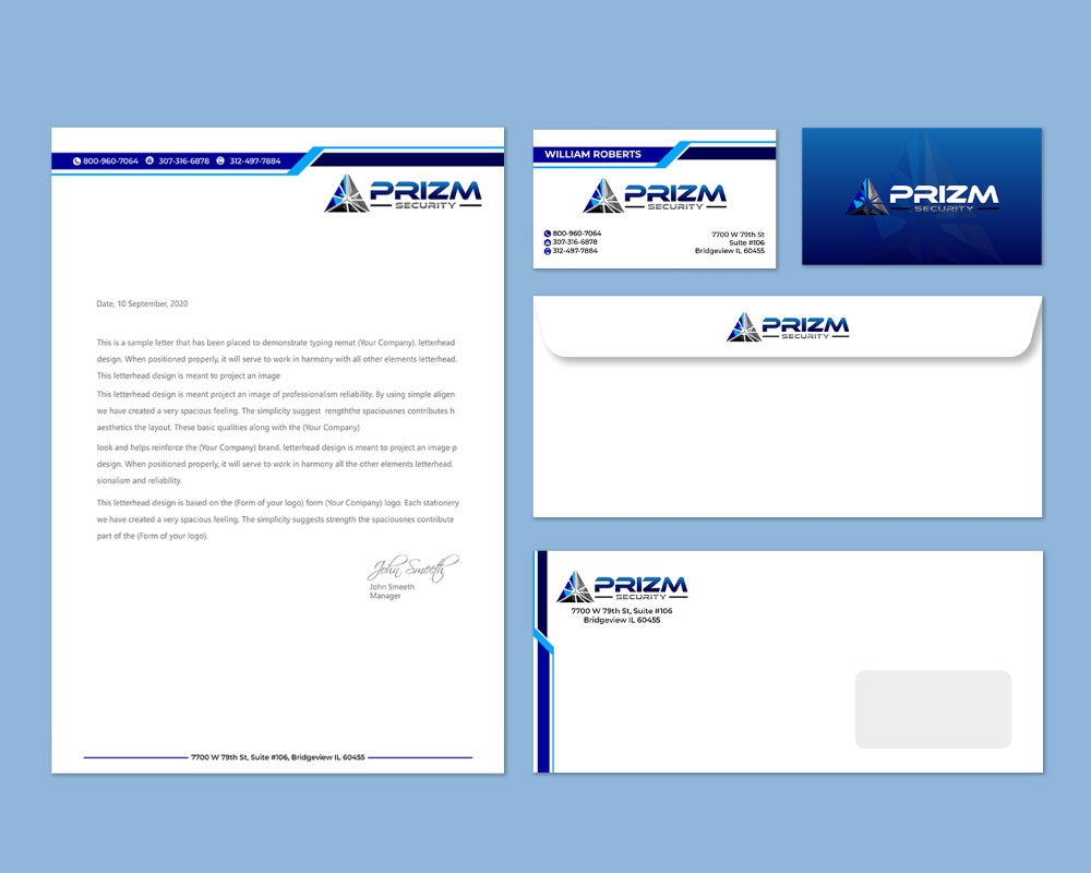 Prizm Security logo design by Boomstudioz